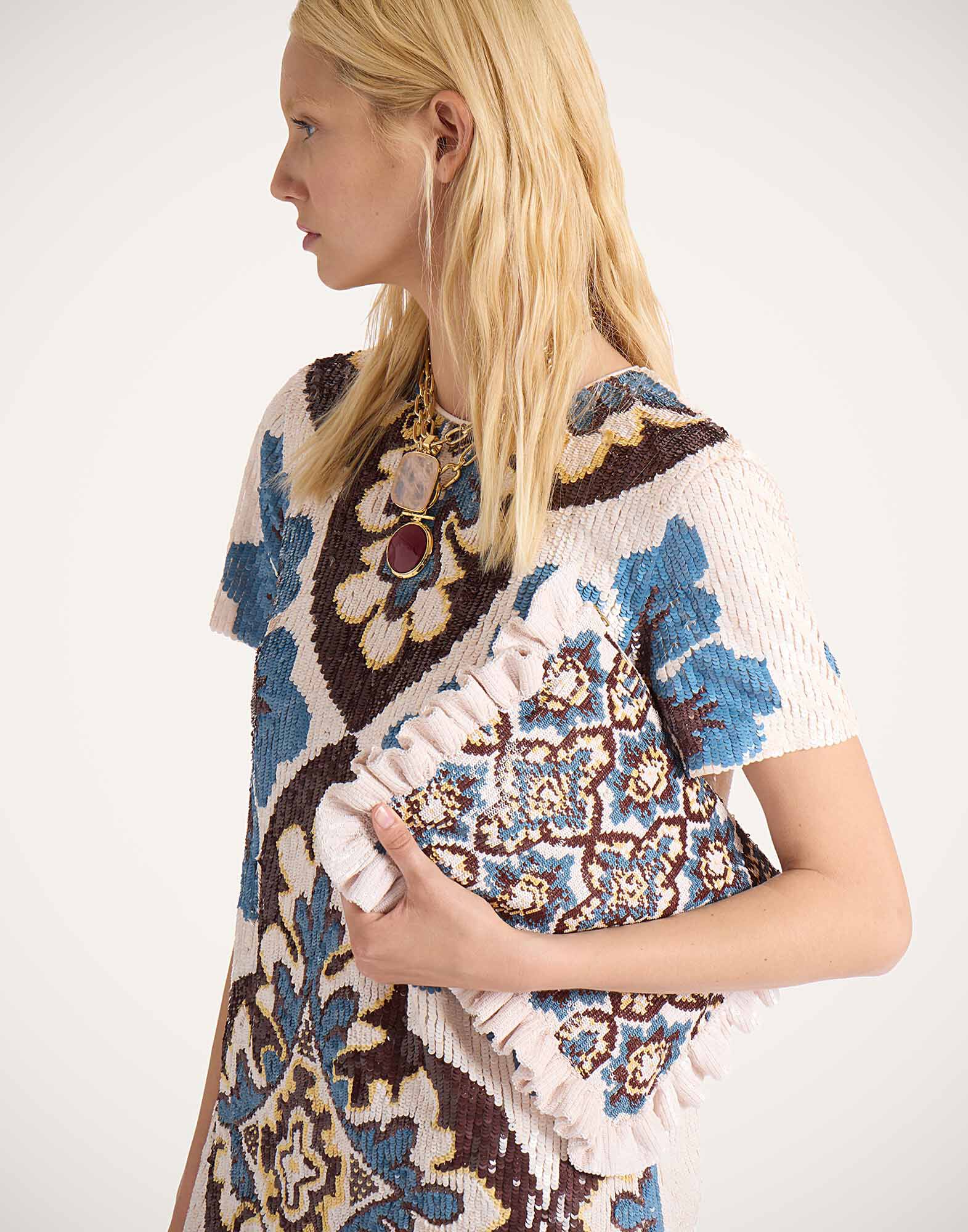 La DoubleJ Hand Pochette Palazzo Chocolate BAG0081PAI008PAL09BR07