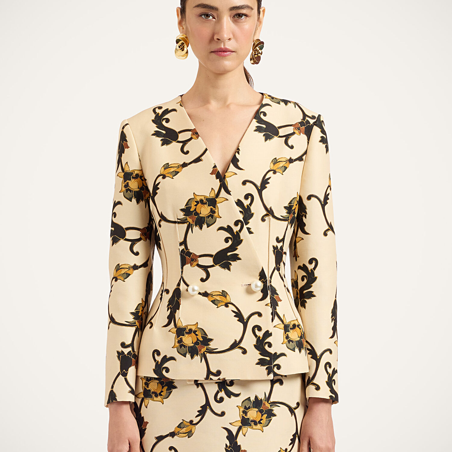 La Doublej La Milanese Jacket In Buttercup White