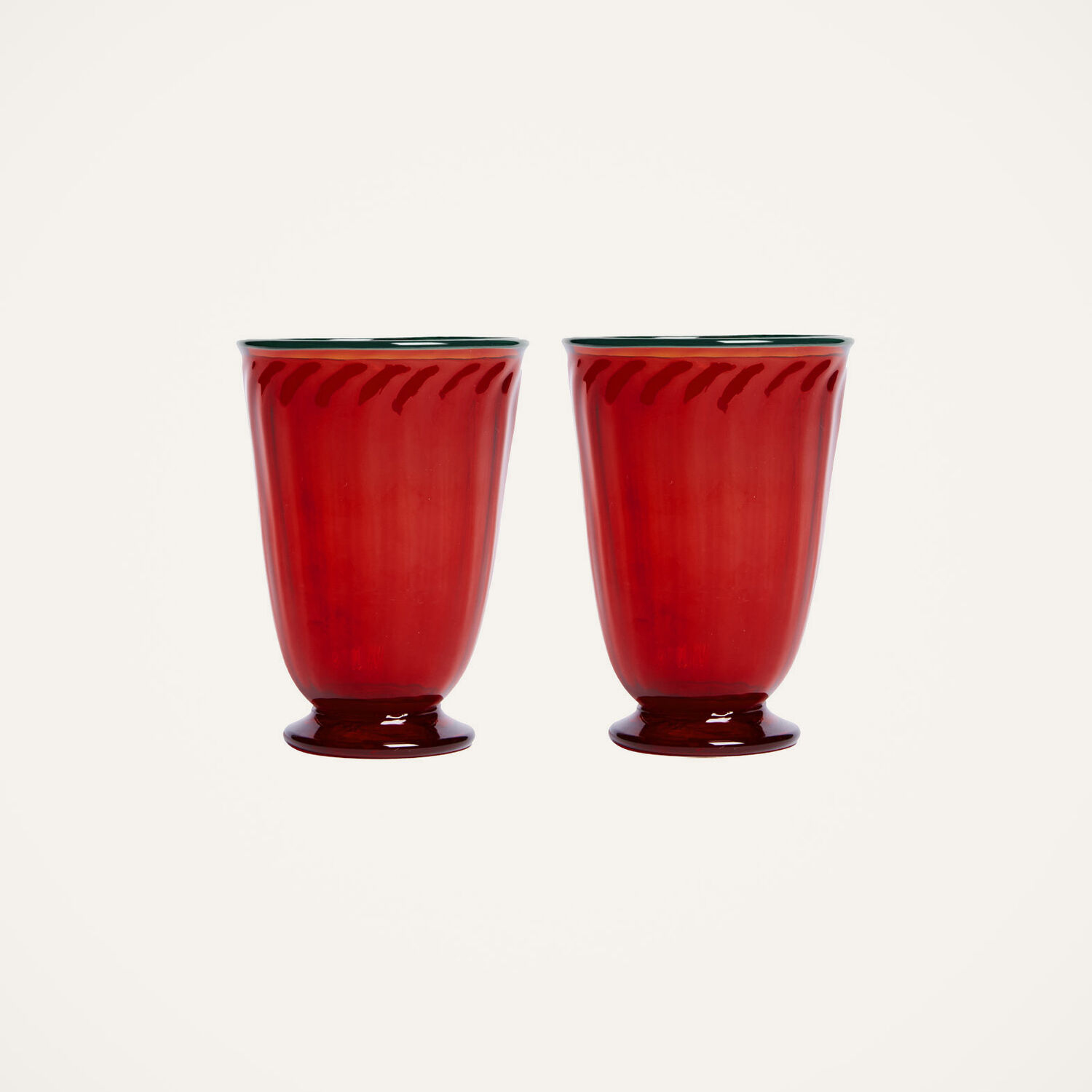 La Doublej Glassware Red Uni In Red