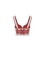 La DoubleJ Baia Crop Top La DoubleJ Baia Crop Top Medallion Placée Cream TOP0094COT037MED01WH03