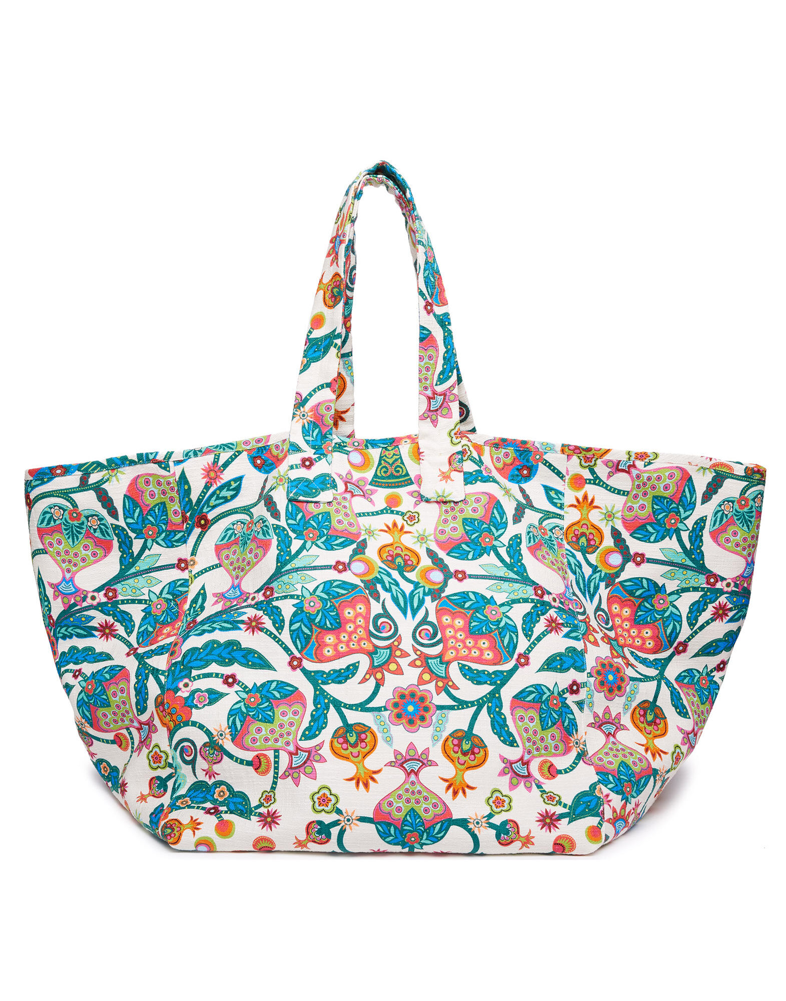 LaDoubleJ Reversible Tote Tree Of Life Bianco BAG0022COT005TFL0001