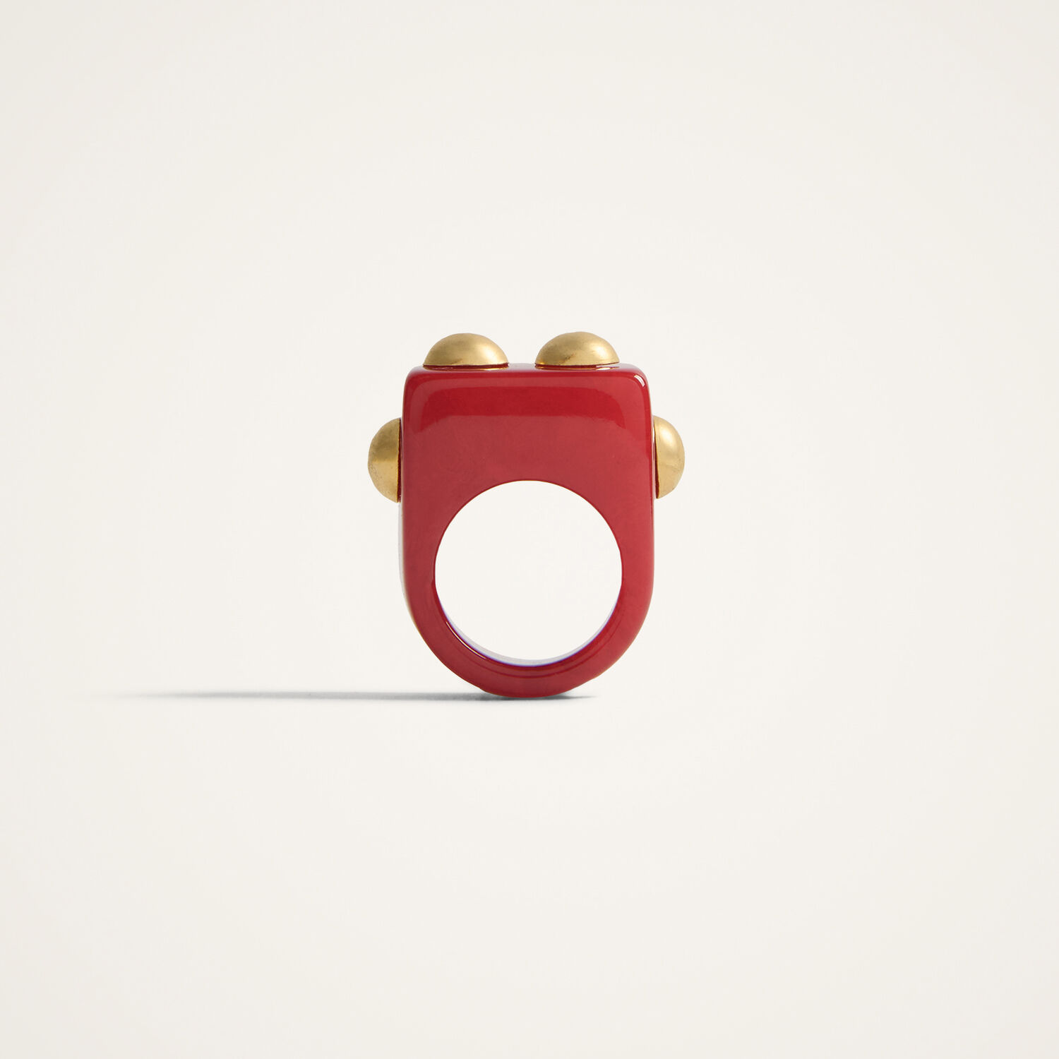 La Doublej Nefertiti Ring In Solid Burgundy