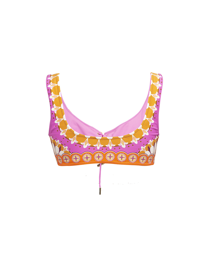 Sunset Bikini Top (Placed) in Napoli Plates Placed Hot Pink for Women ...