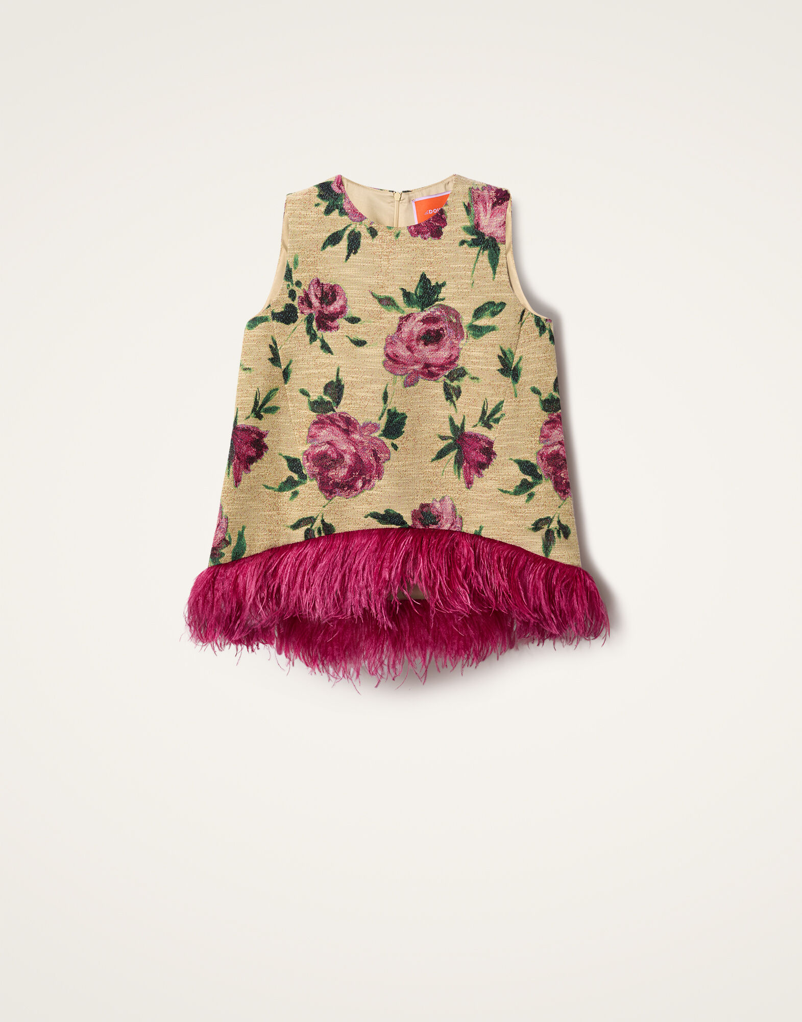 La DoubleJ La Scala Top Roses Light Beige TOP0013COT069ROS06BR01