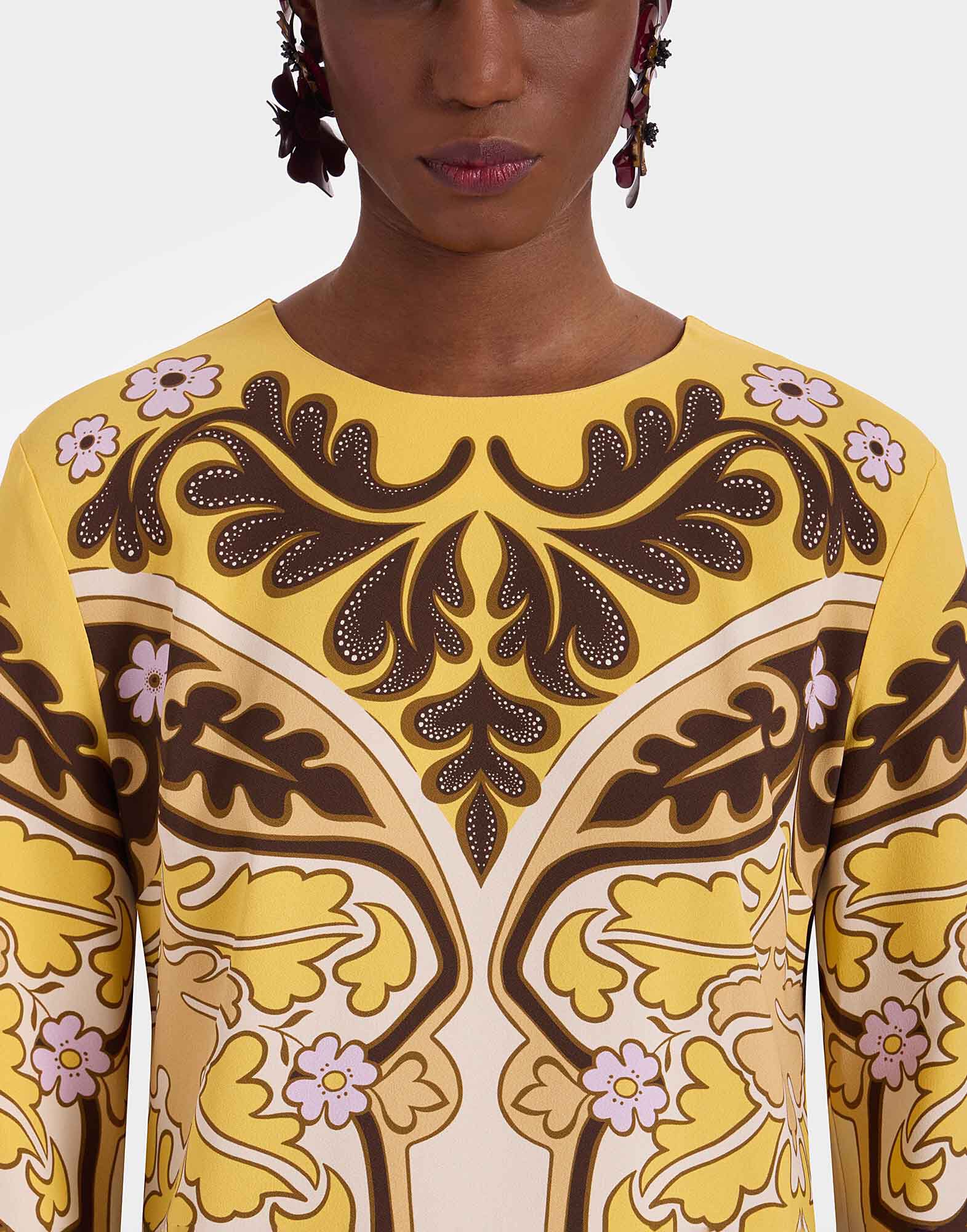 Mini Supreme Swing Dress in Spells Placée Yellow for Women | La DoubleJ