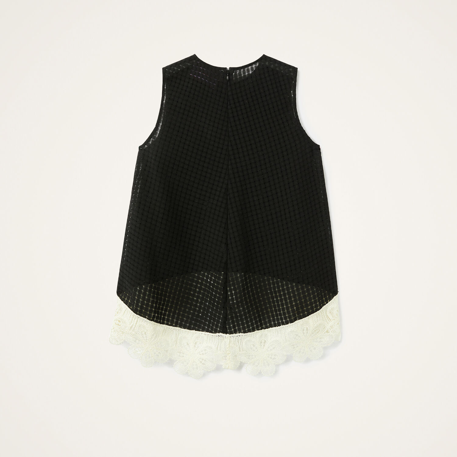 La Doublej La Scala Lace-hem Sleeveless Top