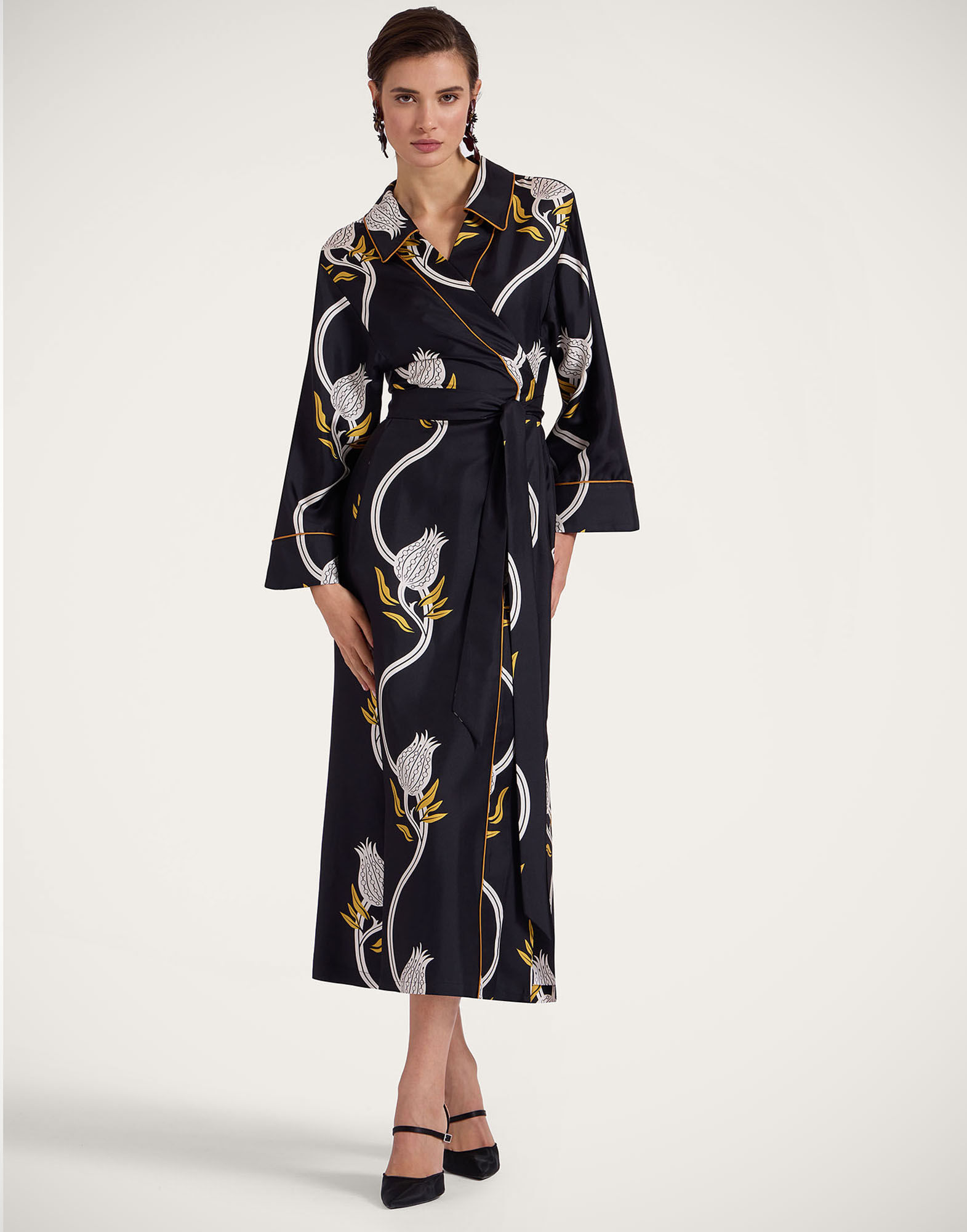 Midnight Dress in Melograno Black & White for Women | La DoubleJ