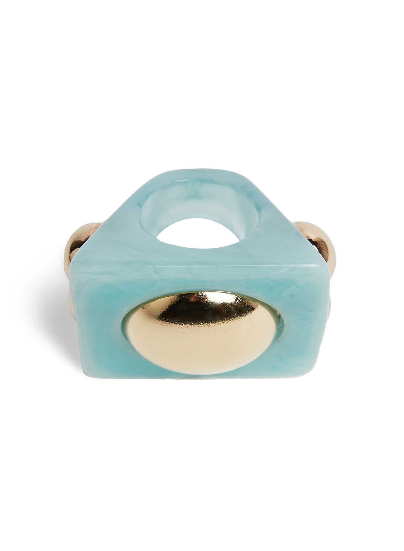 La DoubleJ Hathor Square Ring Light Blue RIN0003POL005SOLIDBU01