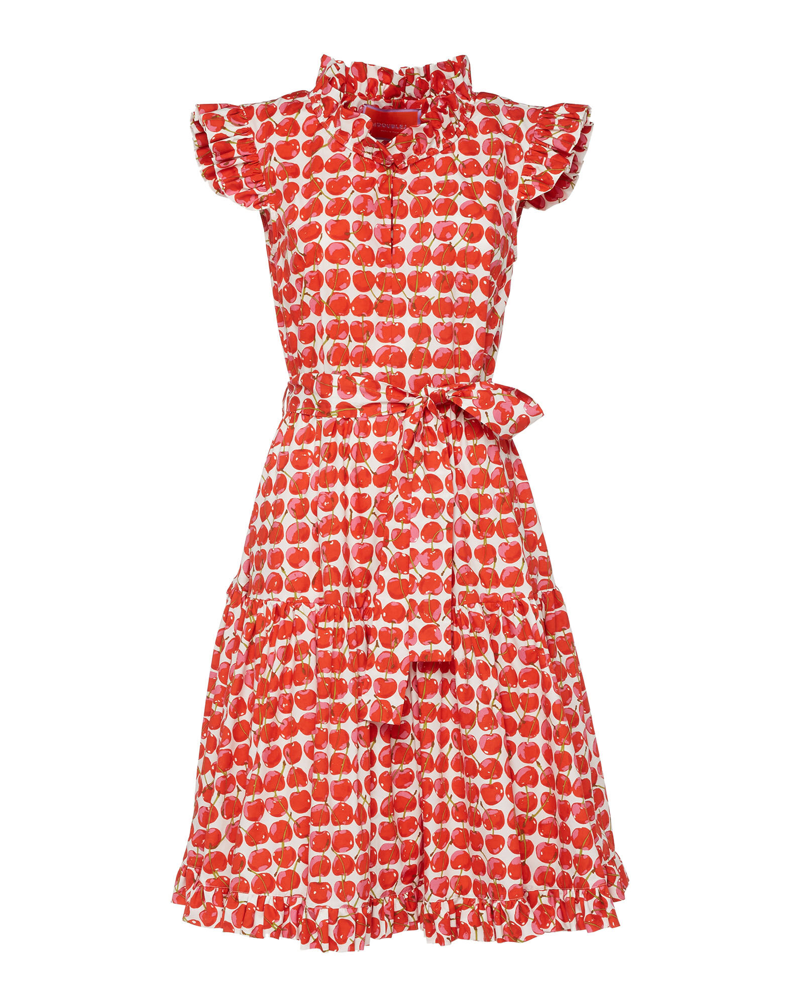 La DoubleJ Short And Sassy Dress White Cherries DRE0003COT001CHY0002