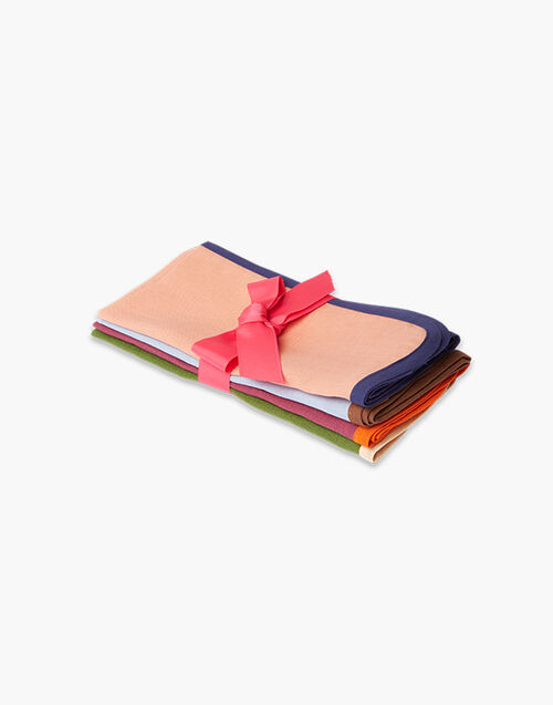 La DoubleJ Large Napkins Set Of 4 Rainbow Mixed NAP0012LIN006RAI0030