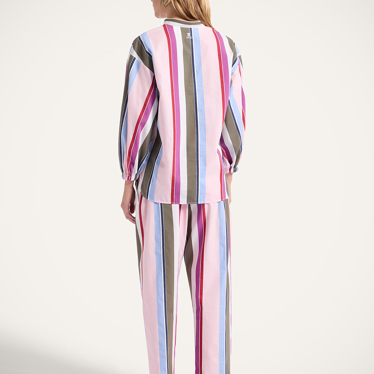  La Doublej Shorts & Pants Women - Drawstring Pants Stripes Multicolor Pink Xs/s 88% Cotton 12% Polyamide 