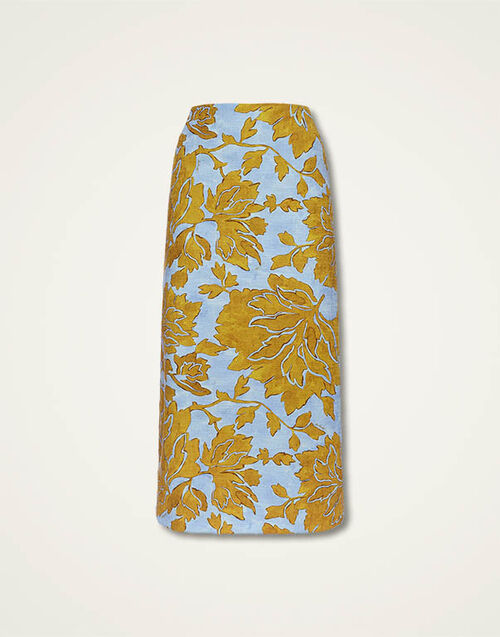 La DoubleJ Pencil Skirt Tangle Light Blue SKI0011COT005TAN01BU01