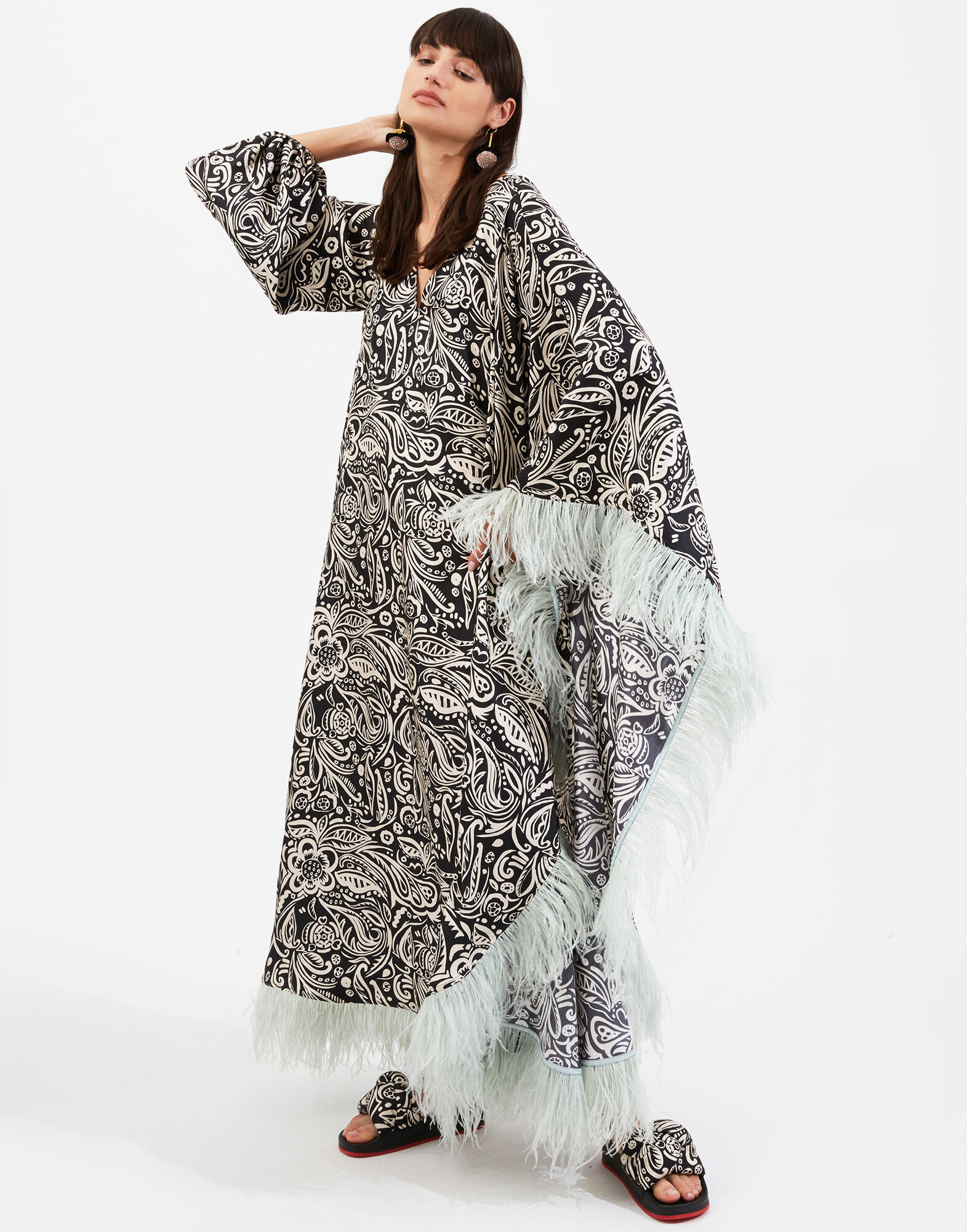 La DoubleJ Opera Dress (With Feathers) Fauve DRE0314SIL001FAU0001