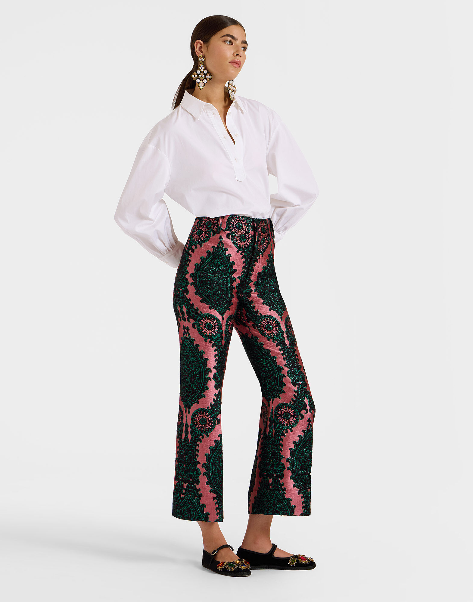 La DoubleJ Hendrix Pants Oltrarno Pink TRO0014JCQ084OLT01PI01
