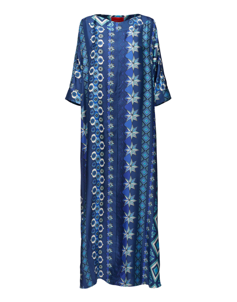 La DoubleJ Muumuu Dress Round Neck La DoubleJ Muumuu Dress Round Neck Costiera DRE0370SIL001COS01BU03