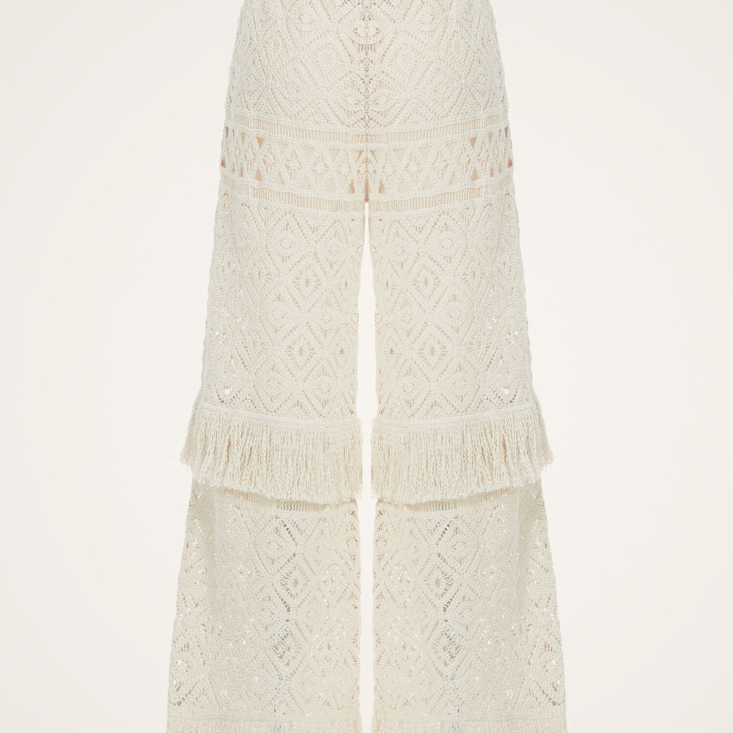 La Doublej Lacey Palazzo Pants In Plaza Cream