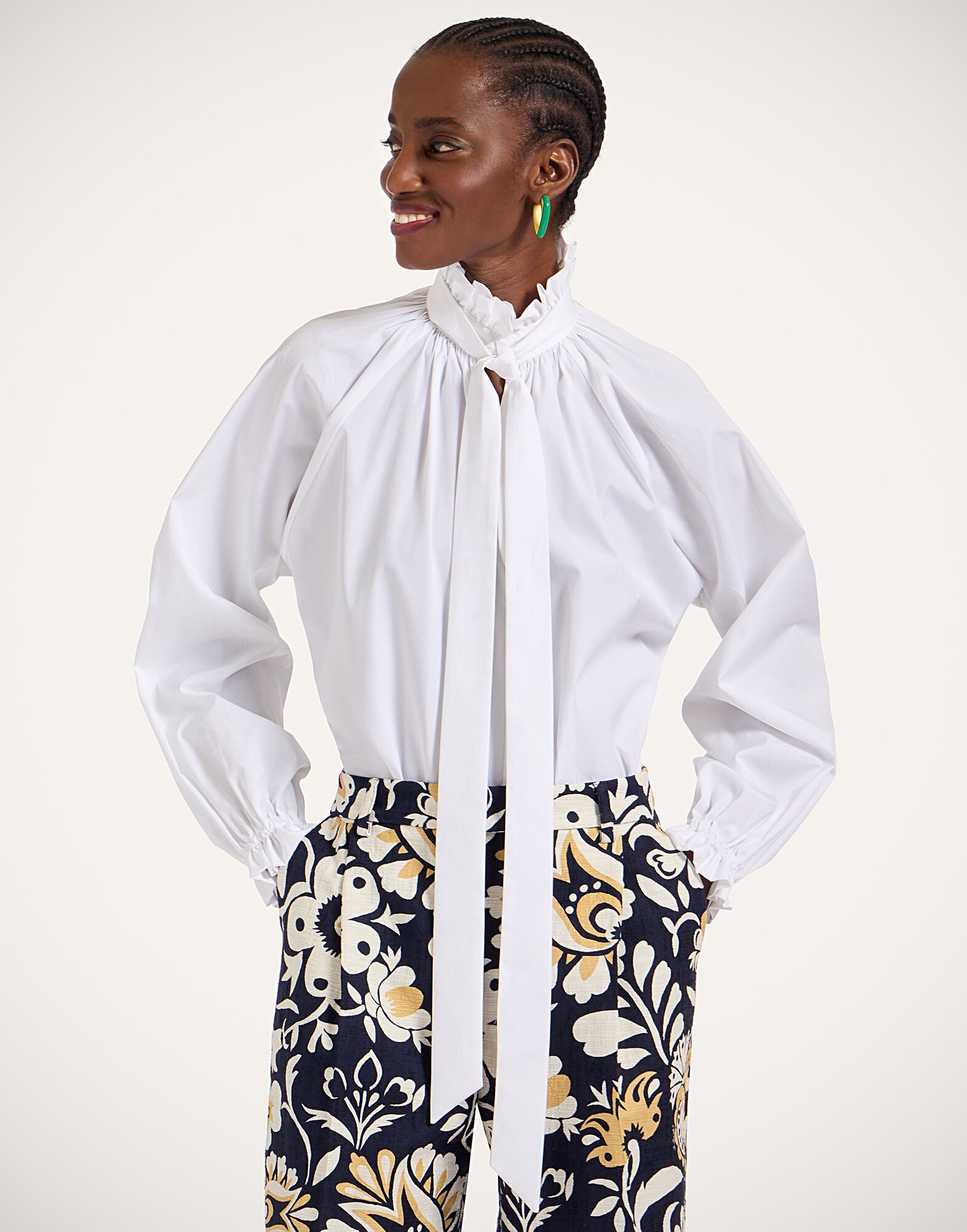 Cerere Blouse in Solid White for Women | La DoubleJ