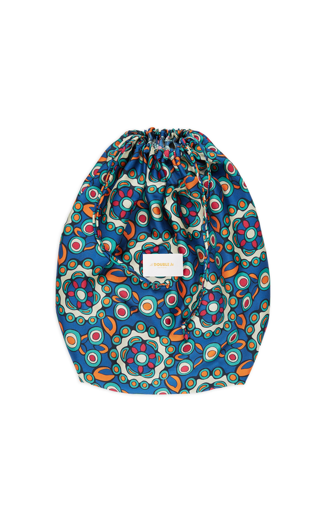 LaDoubleJ Silk Sack Bag LaDoubleJ Silk Sack Bag Kaleidoscope Bluette BAG0023SIL001KAL0005