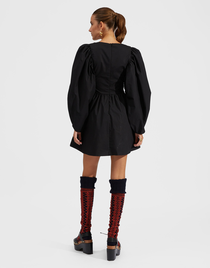 La DoubleJ Dolly Embroidered Dress La DoubleJ Dolly Embroidered Dress Solid Black DRE0422COT001BLA0001