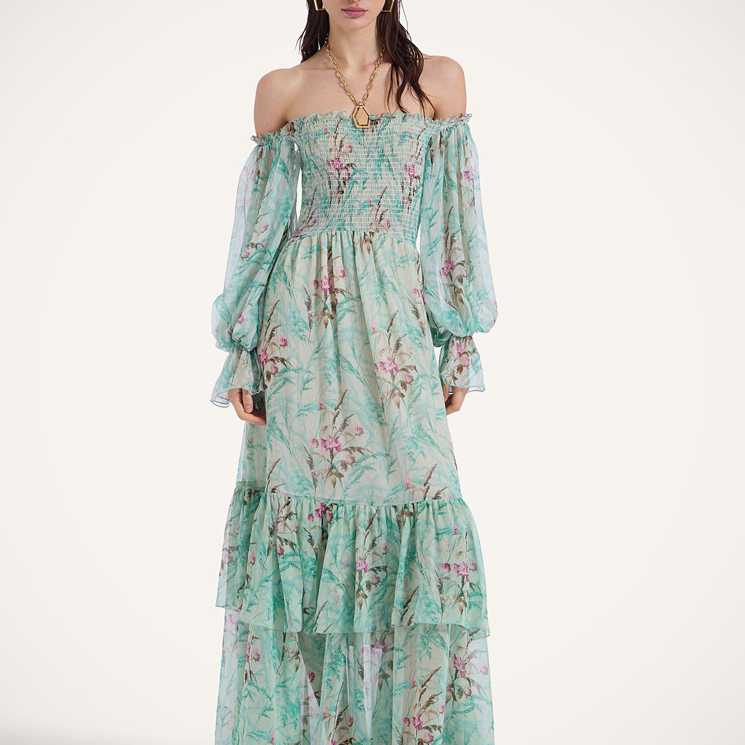 La Doublej Mayflower Dress In Heath Mint