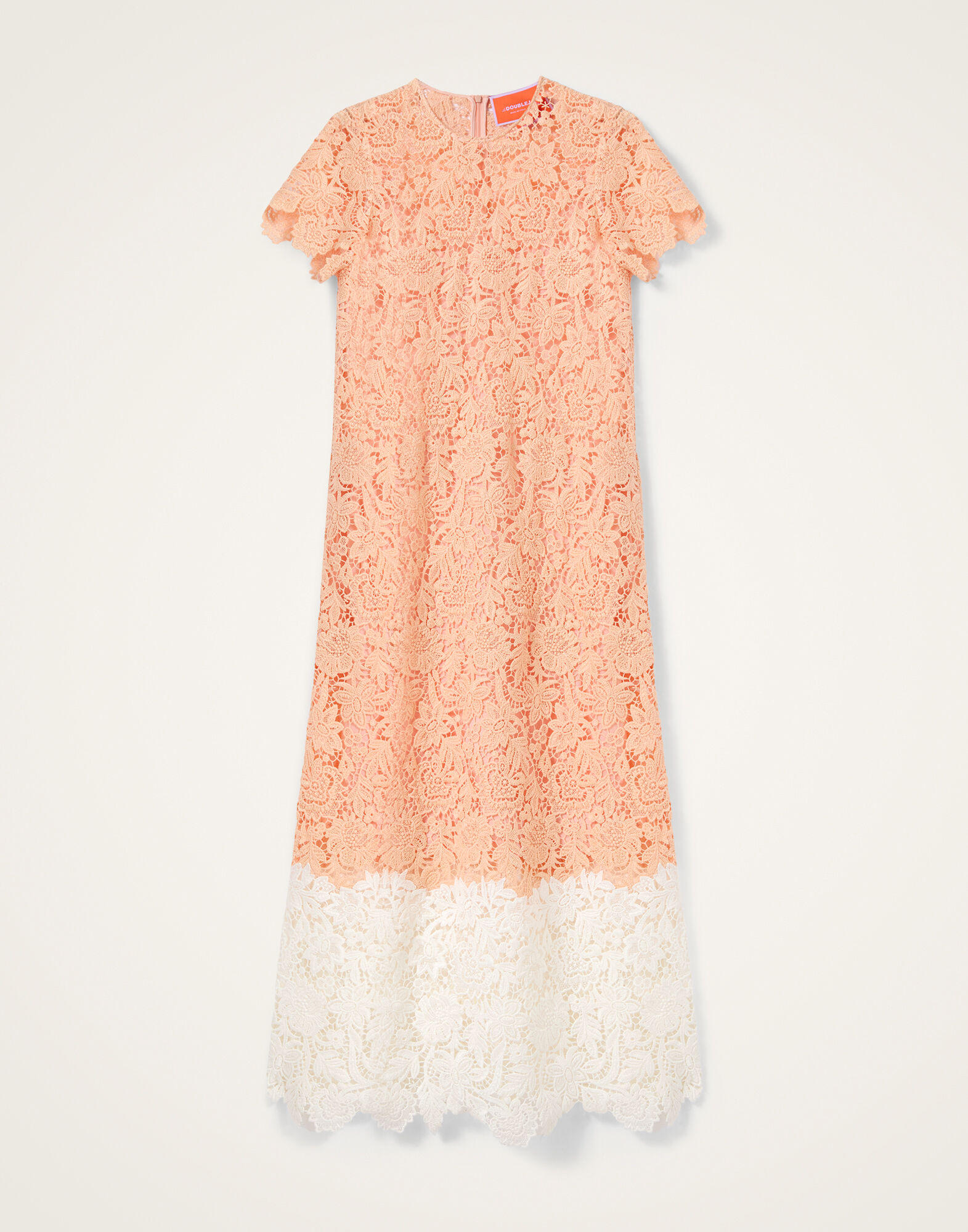 La DoubleJ Super Swing Dress Solid Apricot DRE1065LAC013SOLIDOR11