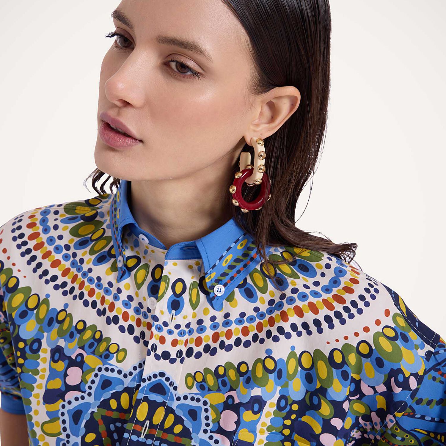 Shop La Doublej Better Than You Boyfriend's Shirt In Chakra Placée Multicolor