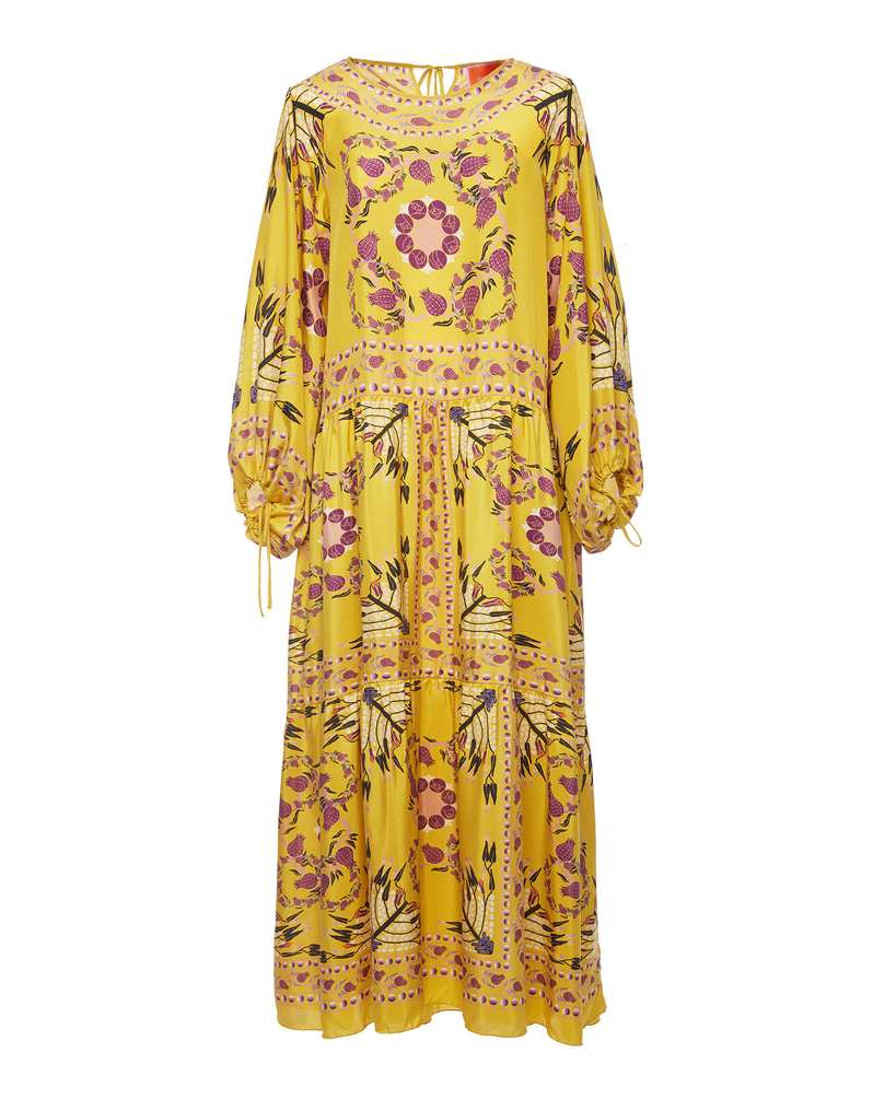 La DoubleJ Vesta Dress La DoubleJ Vesta Dress Melograno Giallo Placée DRE0302SIL009MEL0007
