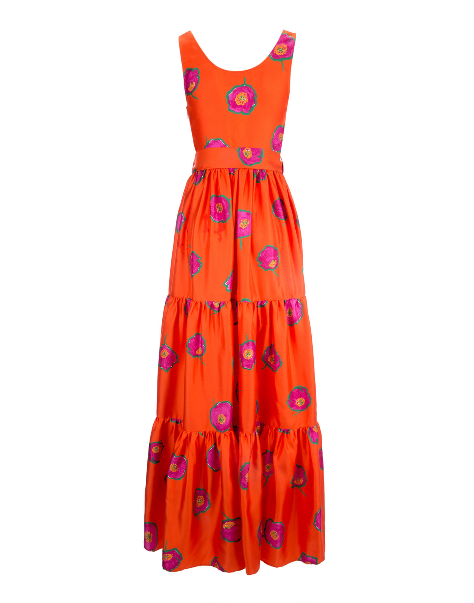 LaDoubleJ Pellicano Dinner Dress Papaveri Arancio DRE0034SIL001PAP0002