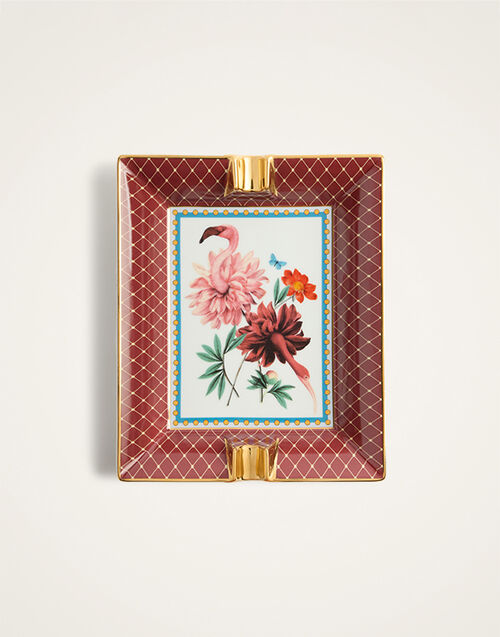 La DoubleJ Ashtray Birdbloom Bordeaux TRI0010CER001BIB01RE02