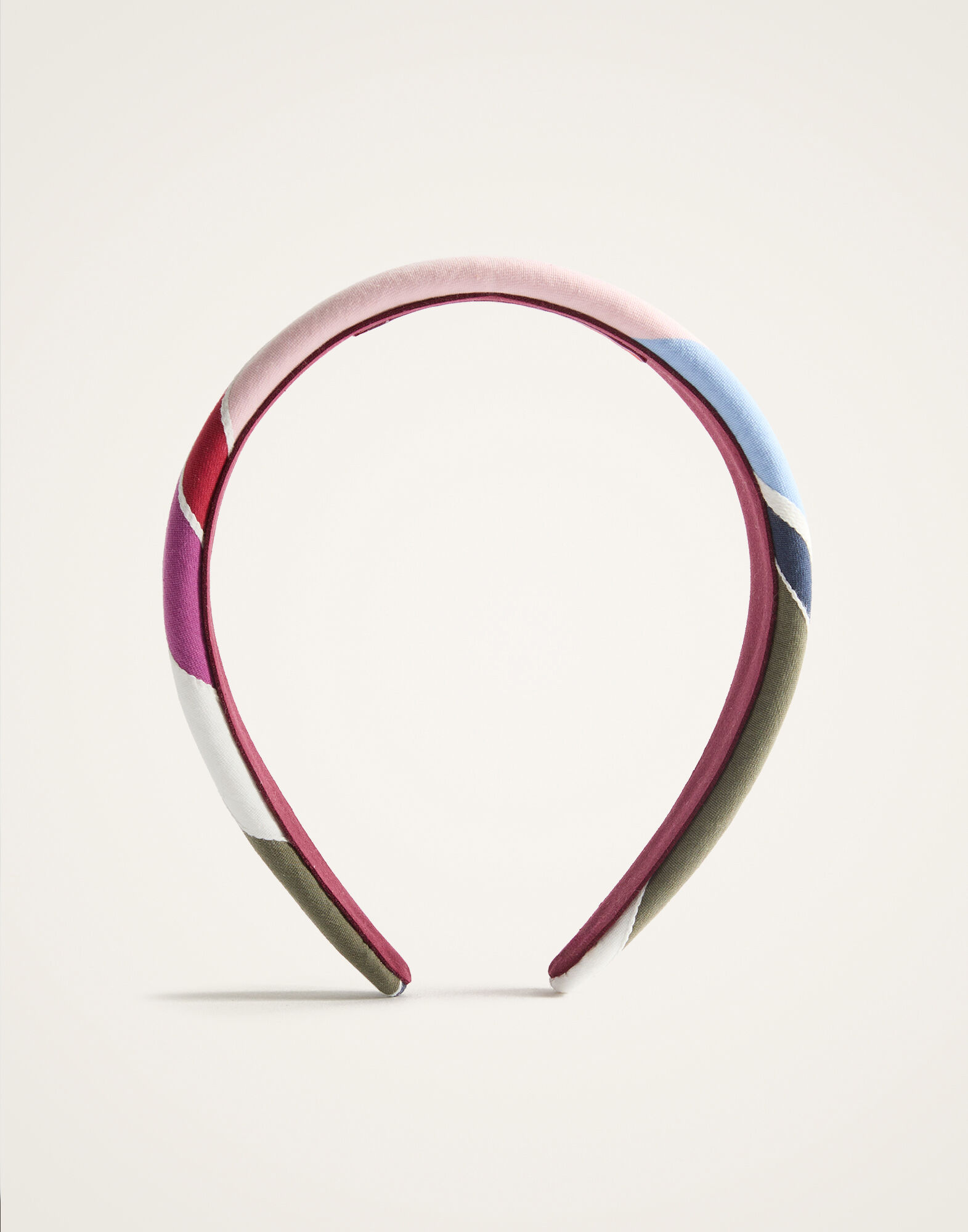 La DoubleJ Flat Headband Stripes Multicolor Pink HEB0023COT078CLB22PI01