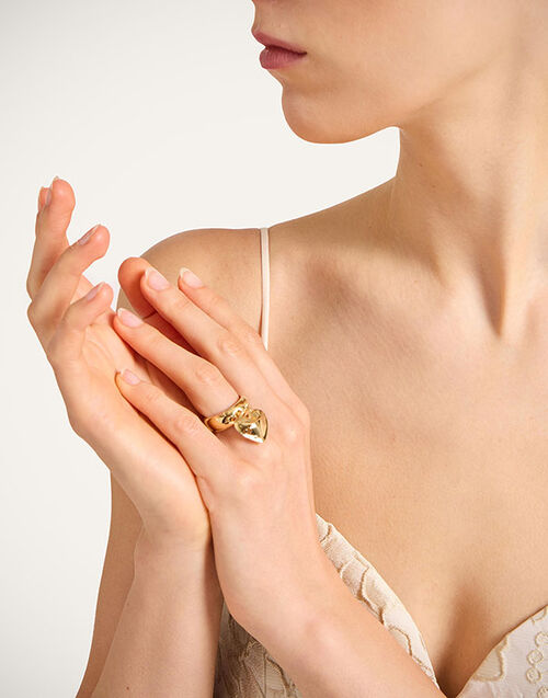 La DoubleJ Love Ring La DoubleJ Love Ring 24K Gold Plate RIN0016BRA003SOLIDYE05