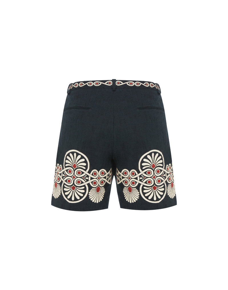 La DoubleJ Boyfriend Shorts La DoubleJ Boyfriend Shorts Medallion Placée Black TRO0131COT058MED01BL01