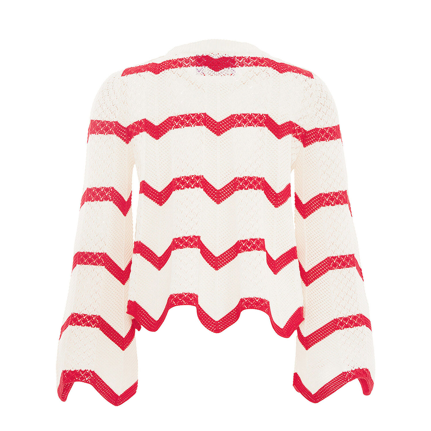 LA DOUBLEJ CHEVRON CROP SWEATER