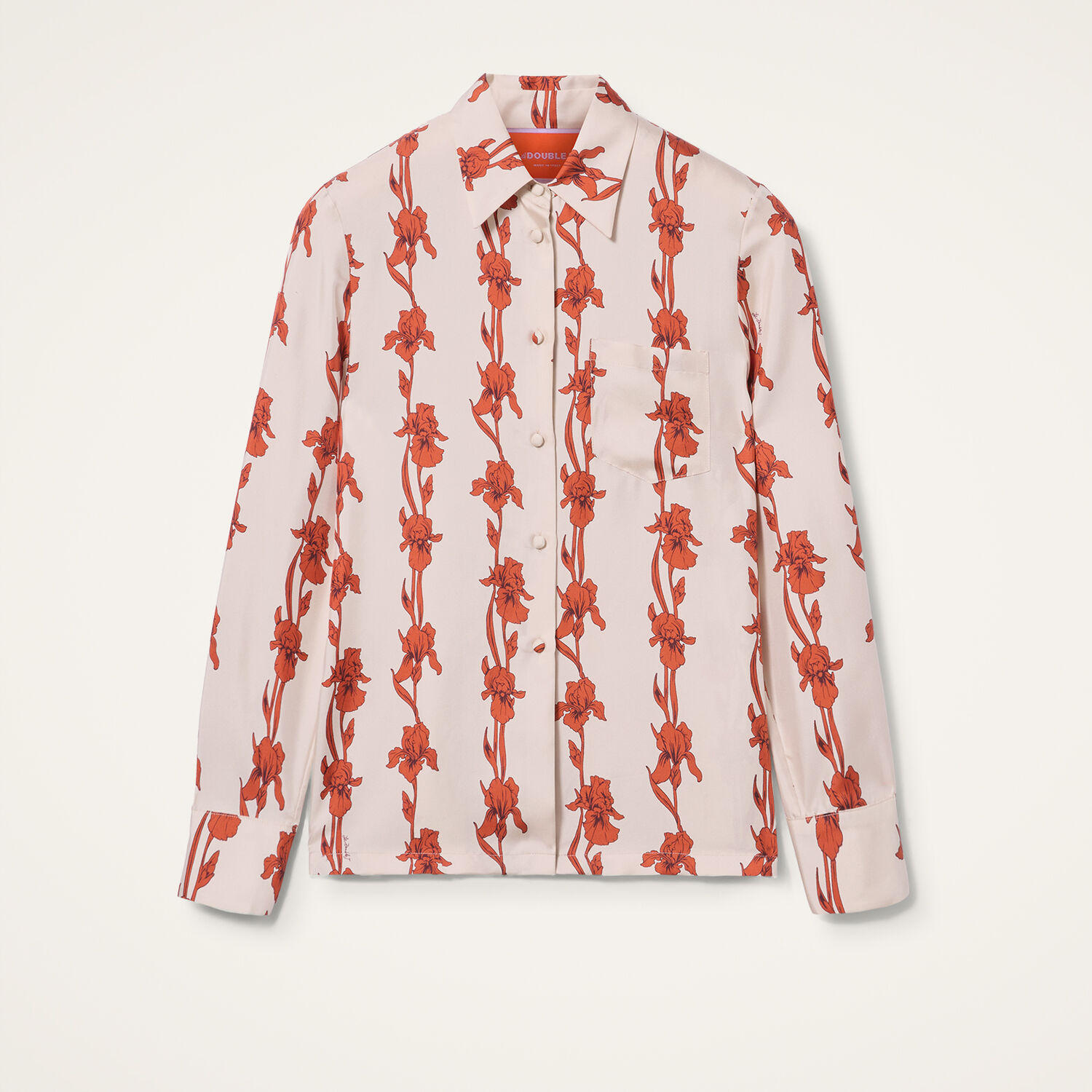 Shop La Doublej Boy Shirt In Mini Iris Dark Orange