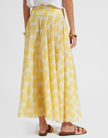 La DoubleJ Ariel Skirt Pineapple Sunflower White SKI0090SIL010PNP20WH01