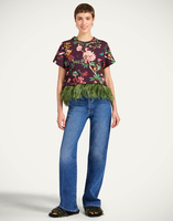 La DoubleJ La Scala Tee La DoubleJ La Scala Tee Zooflora Burgundy TSH0026JER039ZOF02RE02