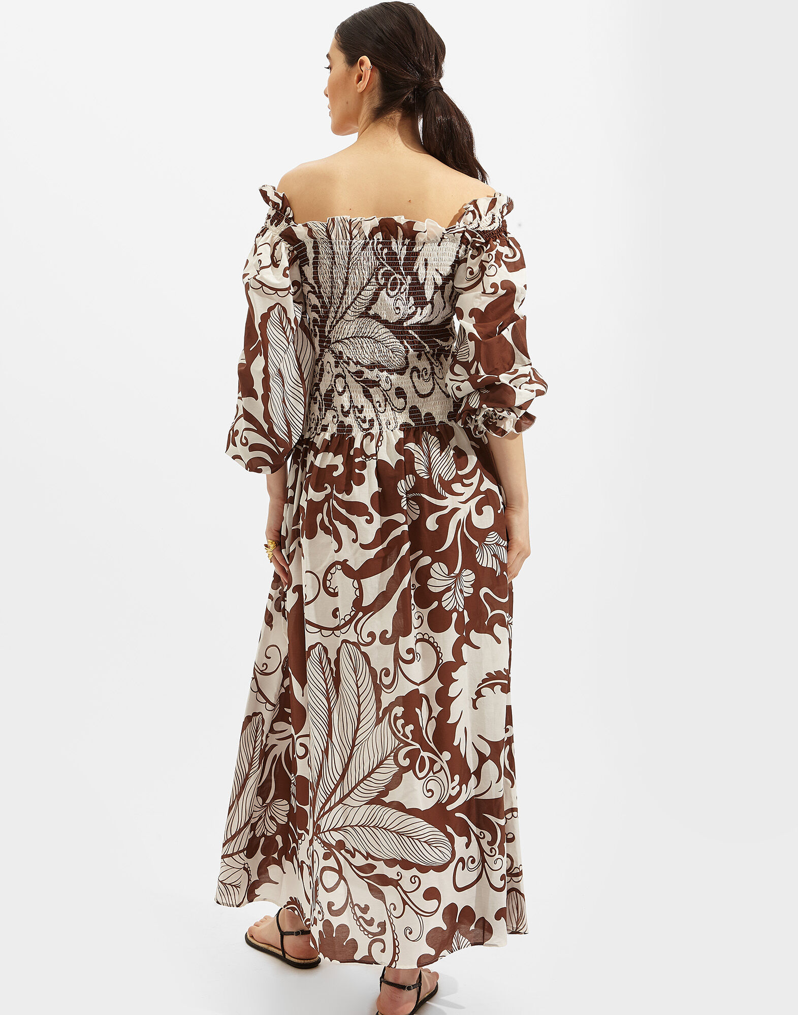 La DoubleJ Gorgeous Dress Marea Chocolate DRE0341SIL010MRE0005