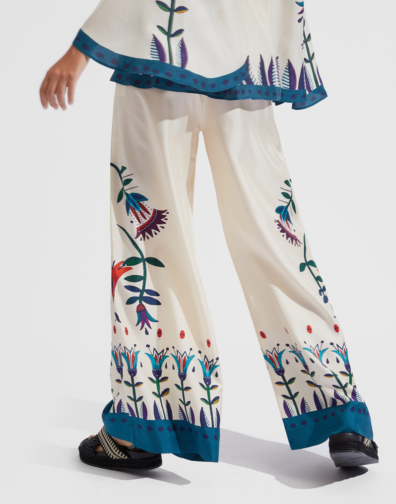 La DoubleJ Palazzo Pants La DoubleJ Palazzo Pants Isis Avorio Placée TRO0026SIL006ISI0001