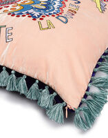 La DoubleJ Velvet Embroidered Cushion  CUS0002VEL002APH0002