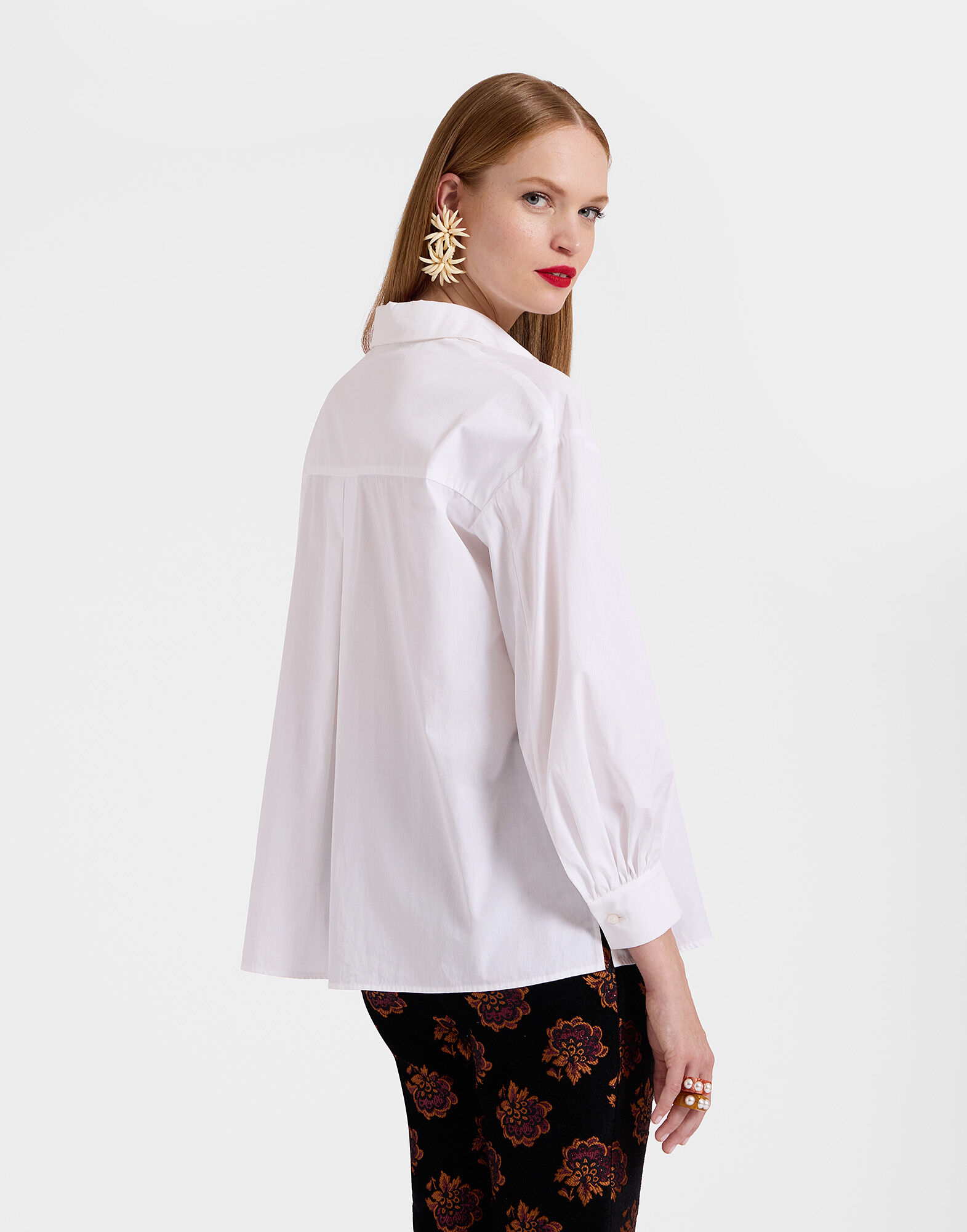 La DoubleJ Poet Shirt Solid White Smoke SHI0055COT001AVO0004