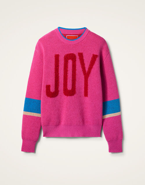 La DoubleJ Joy Sweater Color Block Pink & Red PUL0248KNI156VA353PI01