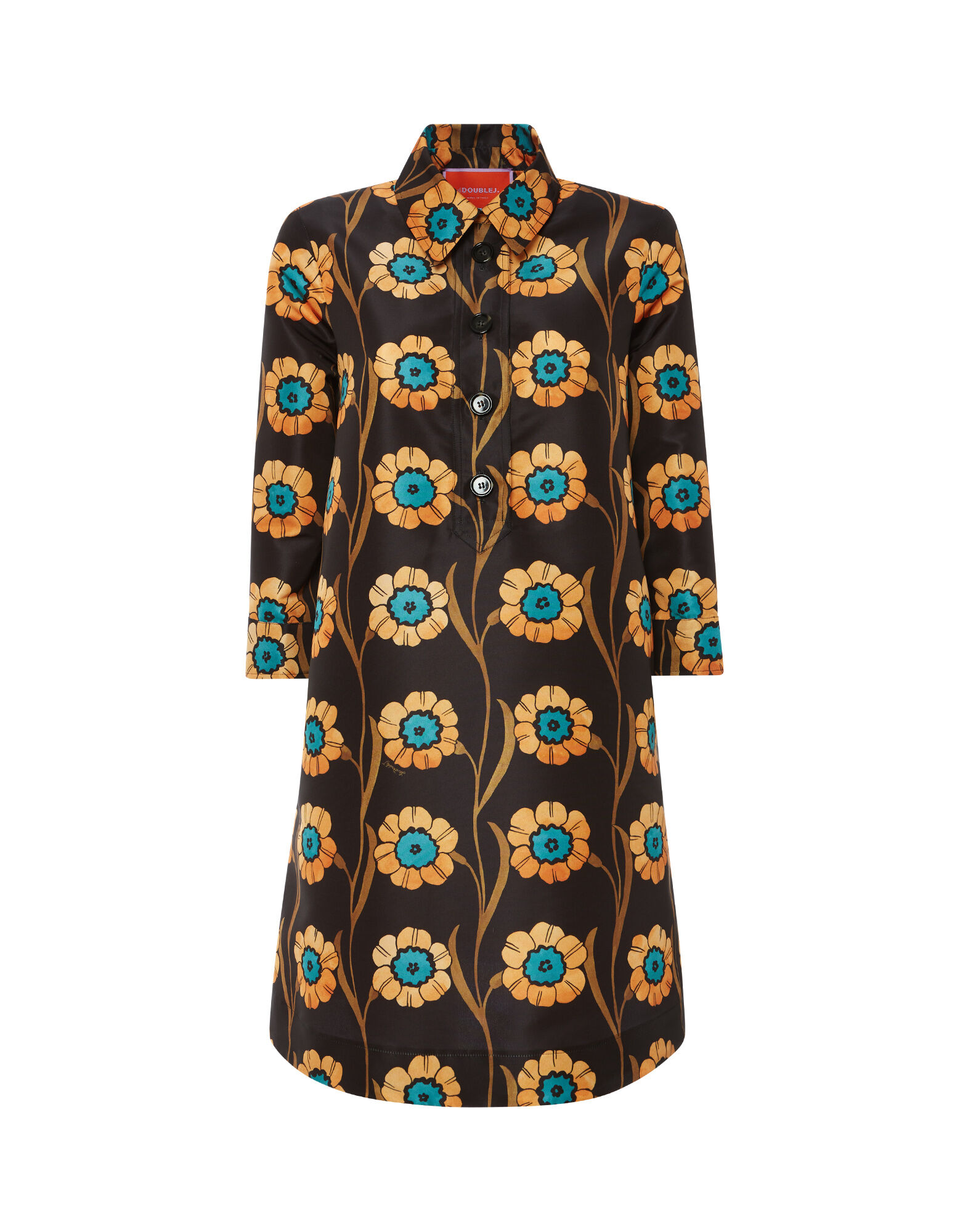 La DoubleJ Short Artemis Dress Daisychain Black DRE0180FAI001ROP01BL01