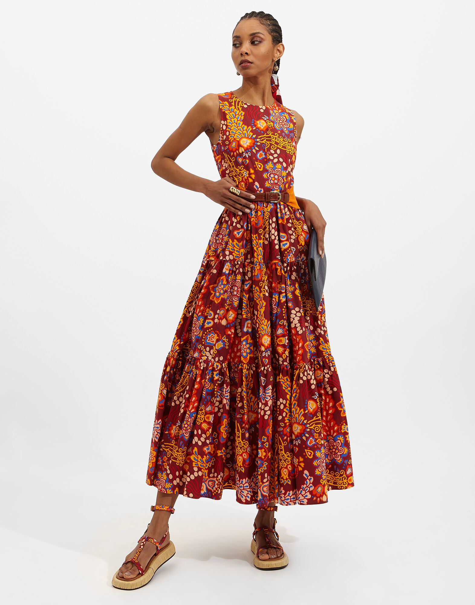 La DoubleJ Sleeveless Big Dress Taranta DRE0185COT001TAR0001