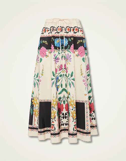 La DoubleJ Drawstring Skirt Plaza Placée Ivory SKI0106FAI002PLA04WH04