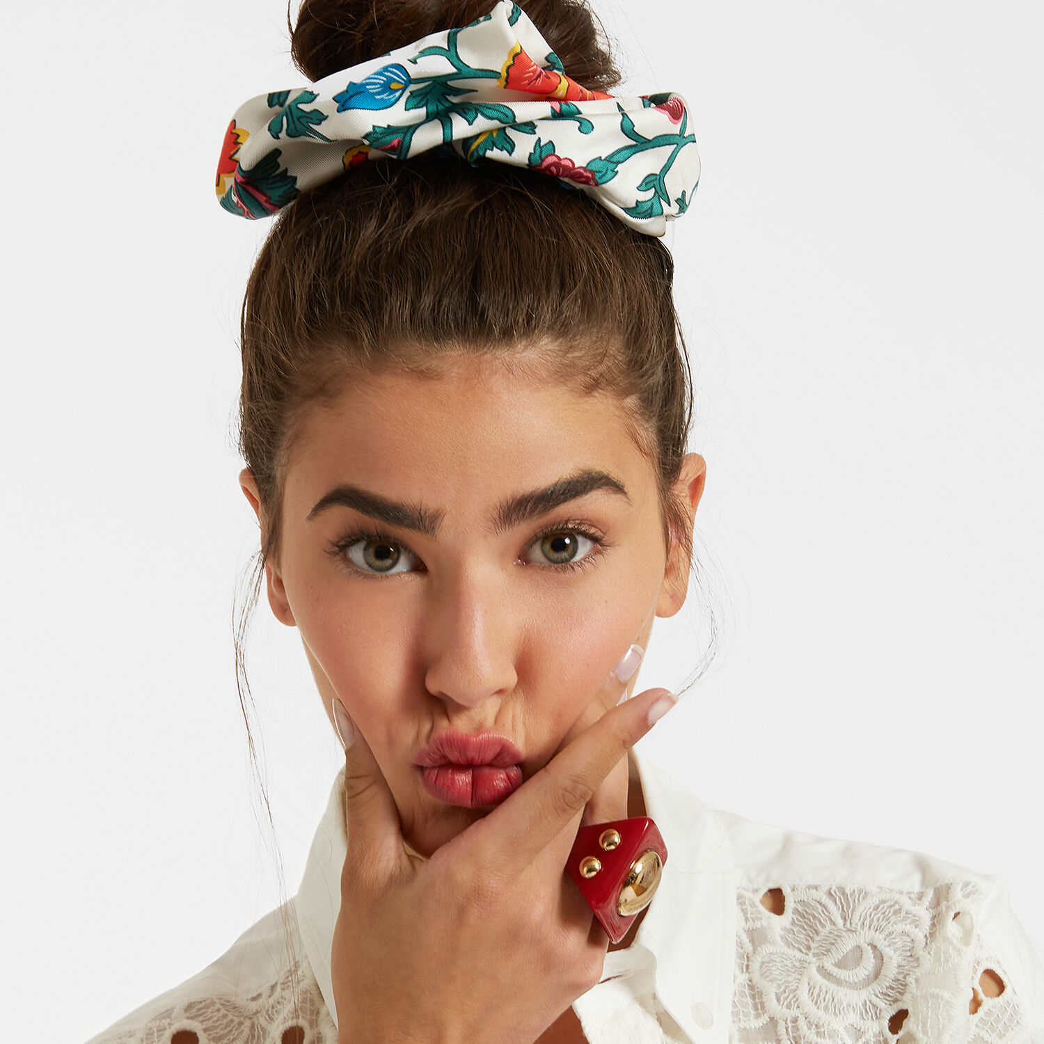 La Doublej Giga Scrunchie In Dragonflower Mini Multicolor
