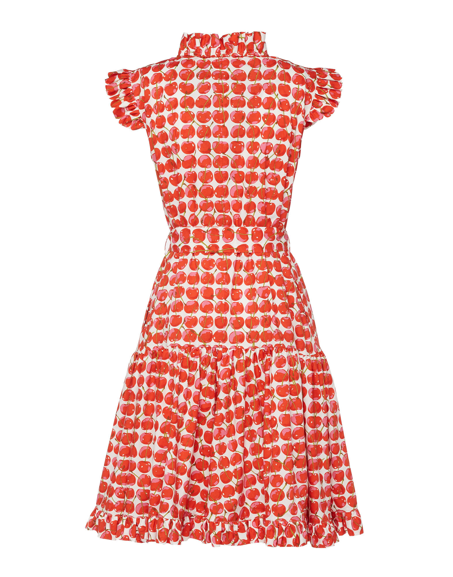 La DoubleJ Short And Sassy Dress White Cherries DRE0003COT001CHY0002