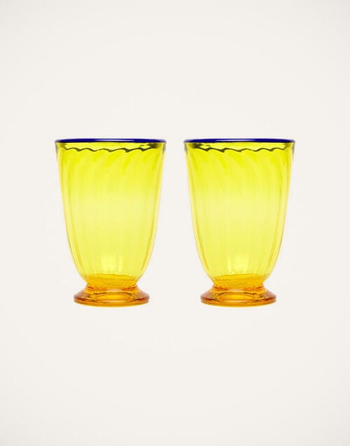 La DoubleJ Rainbow Glasses Set Of 2 La DoubleJ Rainbow Glasses Set Of 2 Yellow GLA0014MUR001YEL0001