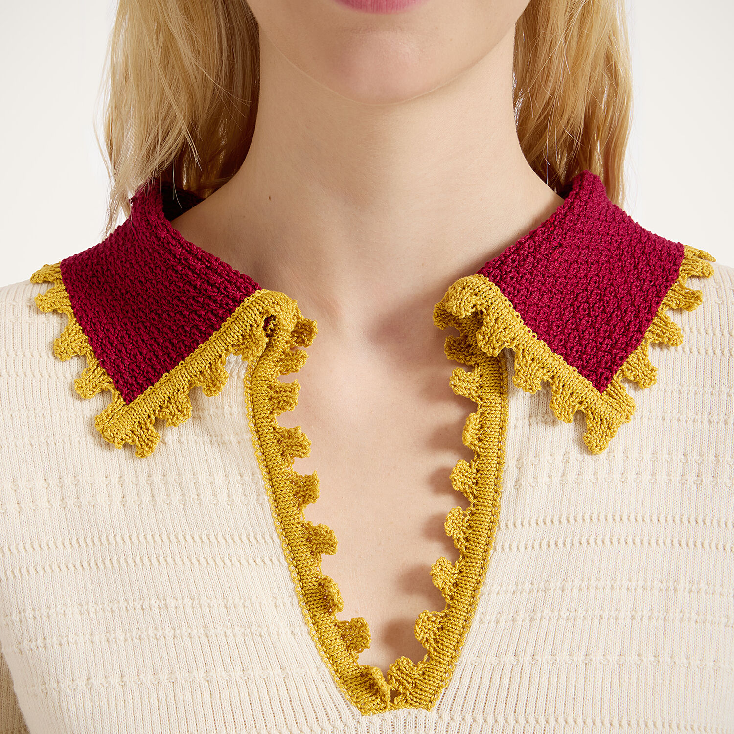 La Doublej Cotton-cashmere Knitted Top In Neutral
