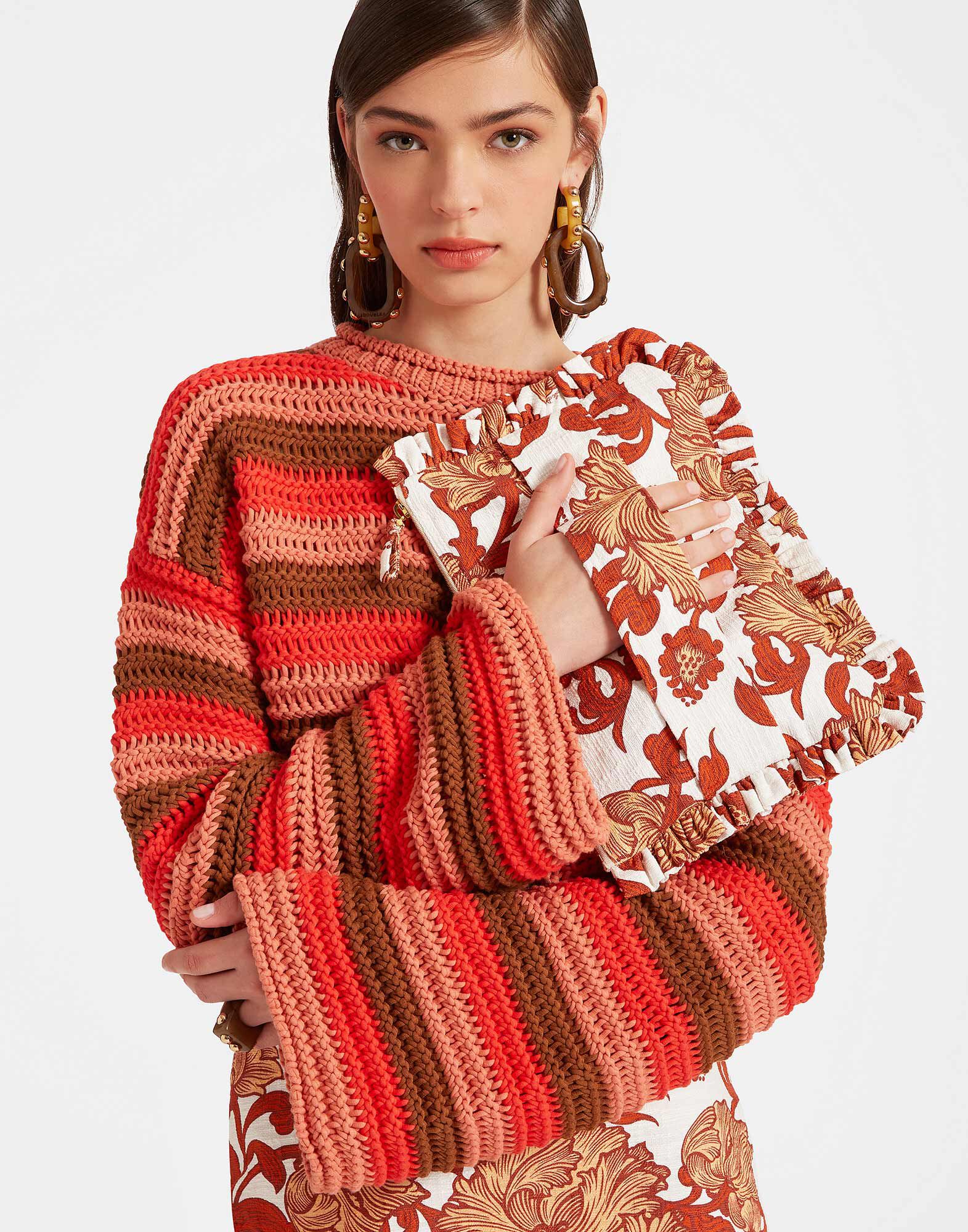 La DoubleJ Hand Pochette Reef White BAG0059COT005REE01WH01