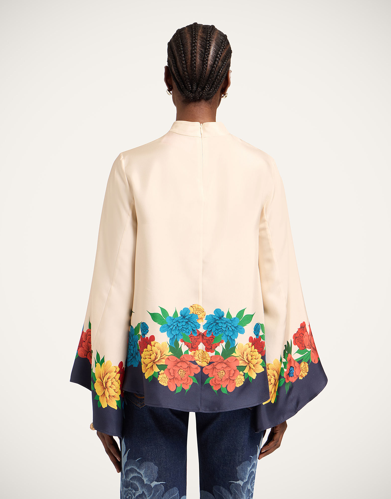 La DoubleJ Make An Exit Top Princess Peony Plac&eacute;e Ivory TOP0117SIL017PPE02WH04